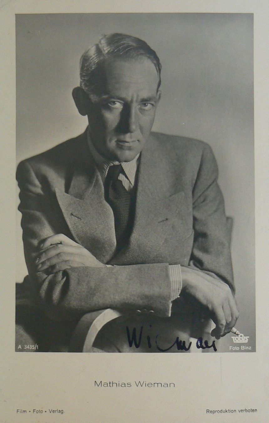 Autogramme: Mathias Wieman (1902-1969 Schauspieler - Autogramm – Gebraucht aus Dietikon von cyranos1
