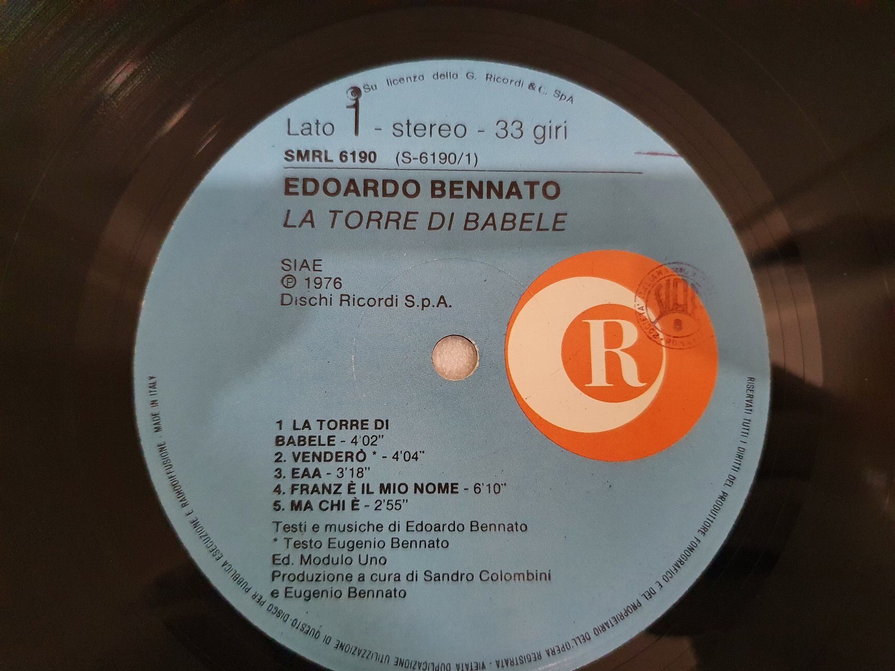 Dischi in vinile: Edoardo Bennato – La Torre Di Babele – Usato da Uster venduto da Vinyl-Leidenschaft 5