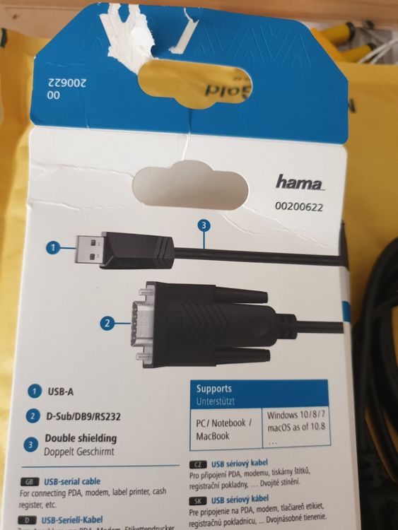 Hama USB-Seriell-Kabel 1,5 M | 9-polig D-Sub Für RS232 | Doppelt Abgeschirmt & Knickgeschützt