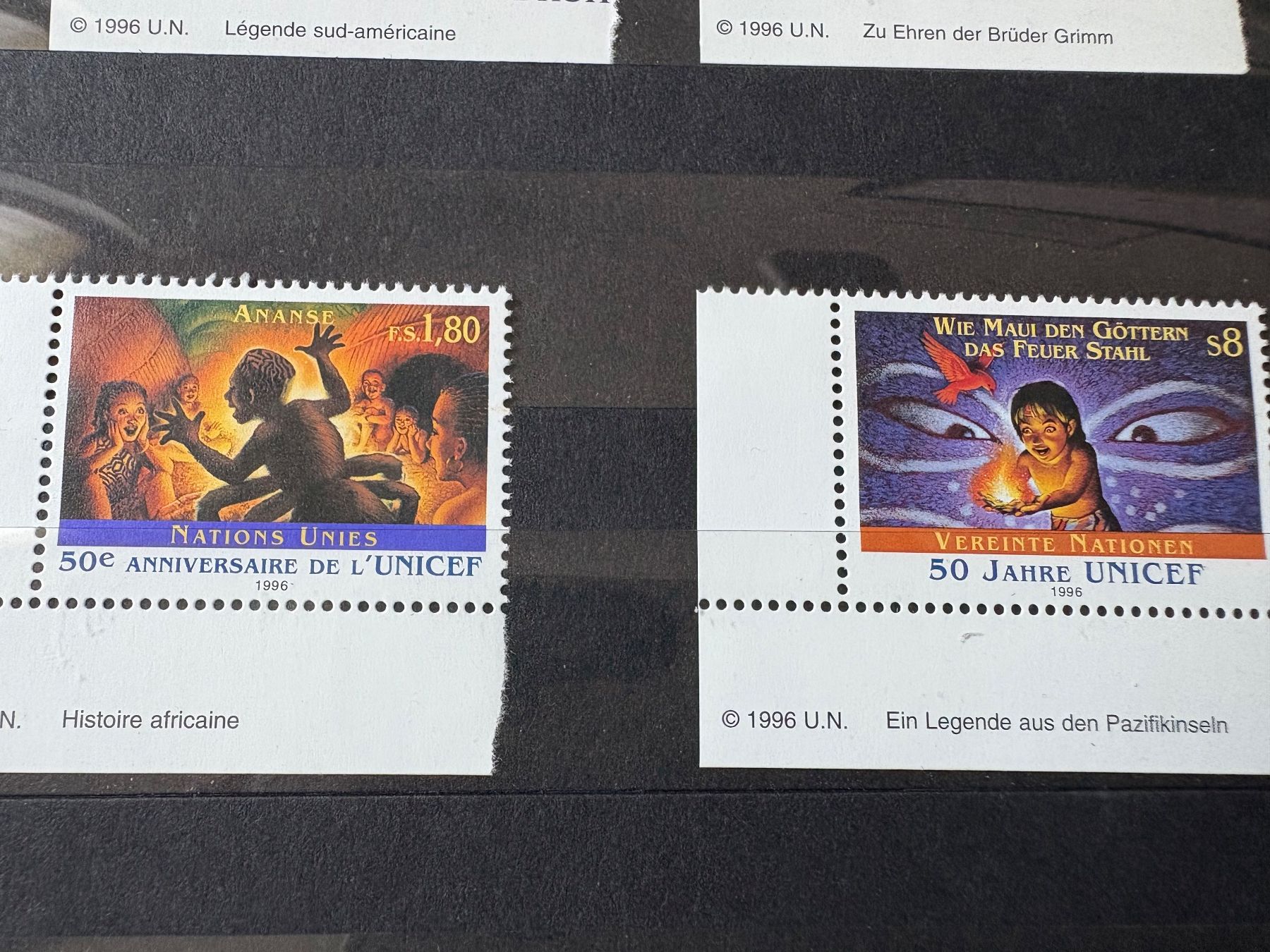 Tutti i francobolli: 1966 - 50 Jahre UNICEF - 11 Briefmarken – Usato da Zweisimmen venduto da Domii 3