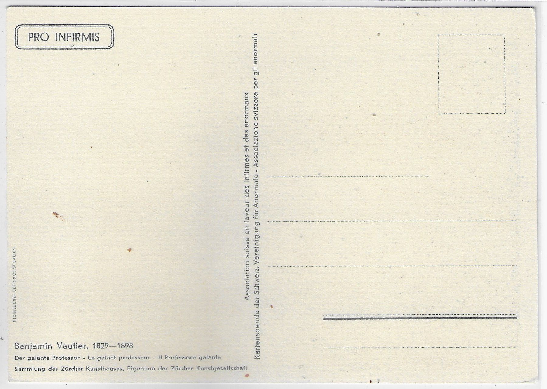 Cartoline postali: Benjamin Vautier - Der galante Professor – Usato da Ettingen venduto da Kartenplanet 1