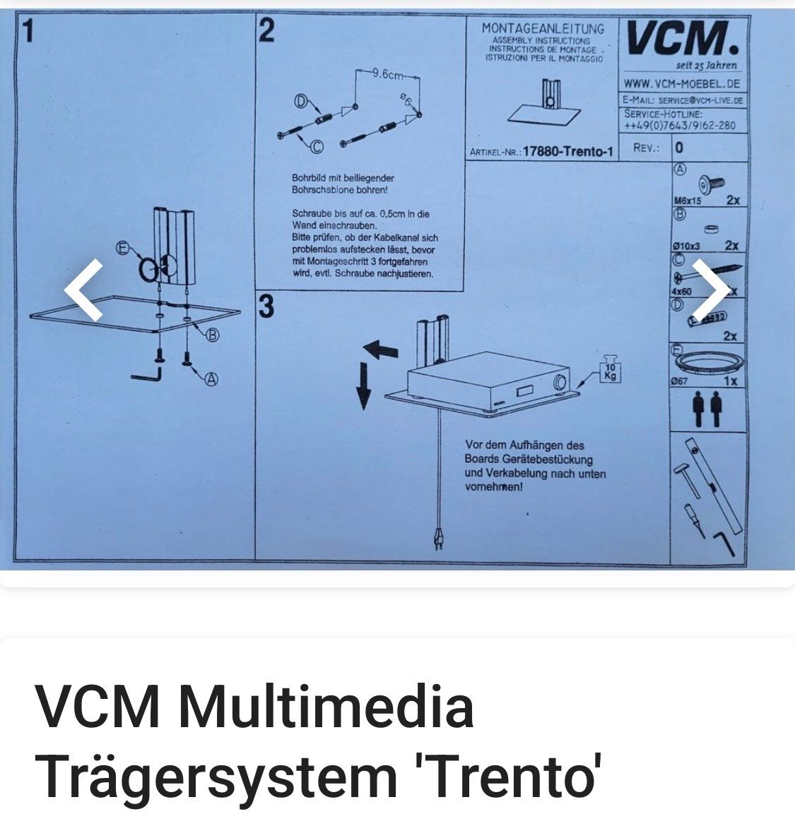 Amplificatori: Trägersystem Trento – Usato da Niederrohrdorf venduto da ste_lqk5 2