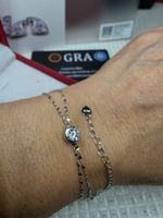 Bracelet argent avec diamant de moissanite de 0,5 ct GRA