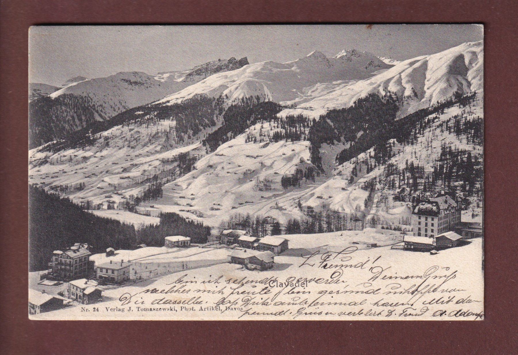 Cartes postales: DAVOS - CLAVADEL - 1903 // Eckbug // – D'occasion à Pully par nicecards