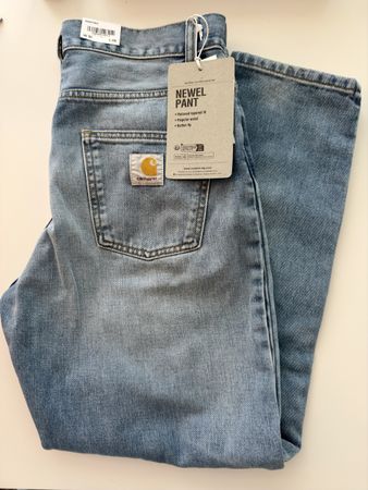 Carhartt WIP Newel Pant Jeans blue light used wash - Gr. 30