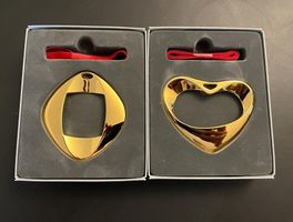 Georg Jensen Christbaumschmuck Kugel + Herz - vergoldet