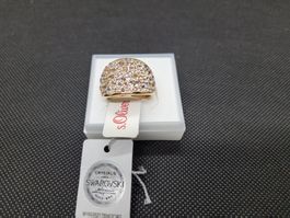 S.Oliver Damen Ring mit Swarovski Kristallen Größe 58/18,5