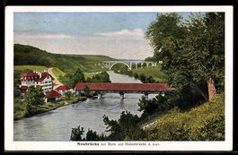AK Bern, Neubrücke mit Halenbrücke & Aare