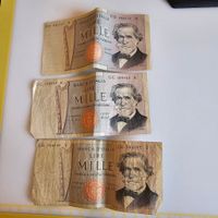 BANKNOTEN  BANCA D.ITALIEN LIRE 6 STK.