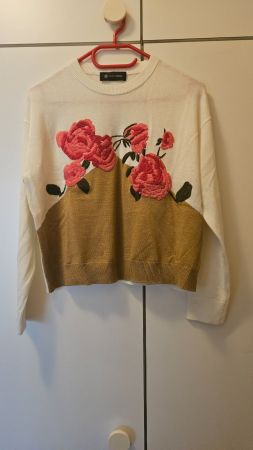 Pullover fiorato Giulia Valli tg.S poliestere