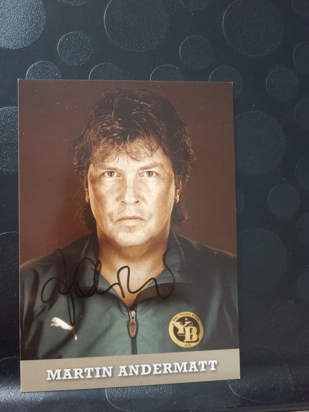 Autografi: Martin Andermatt - YB Bern - handsignierte Karte – Usato da Menziken venduto da Artographs