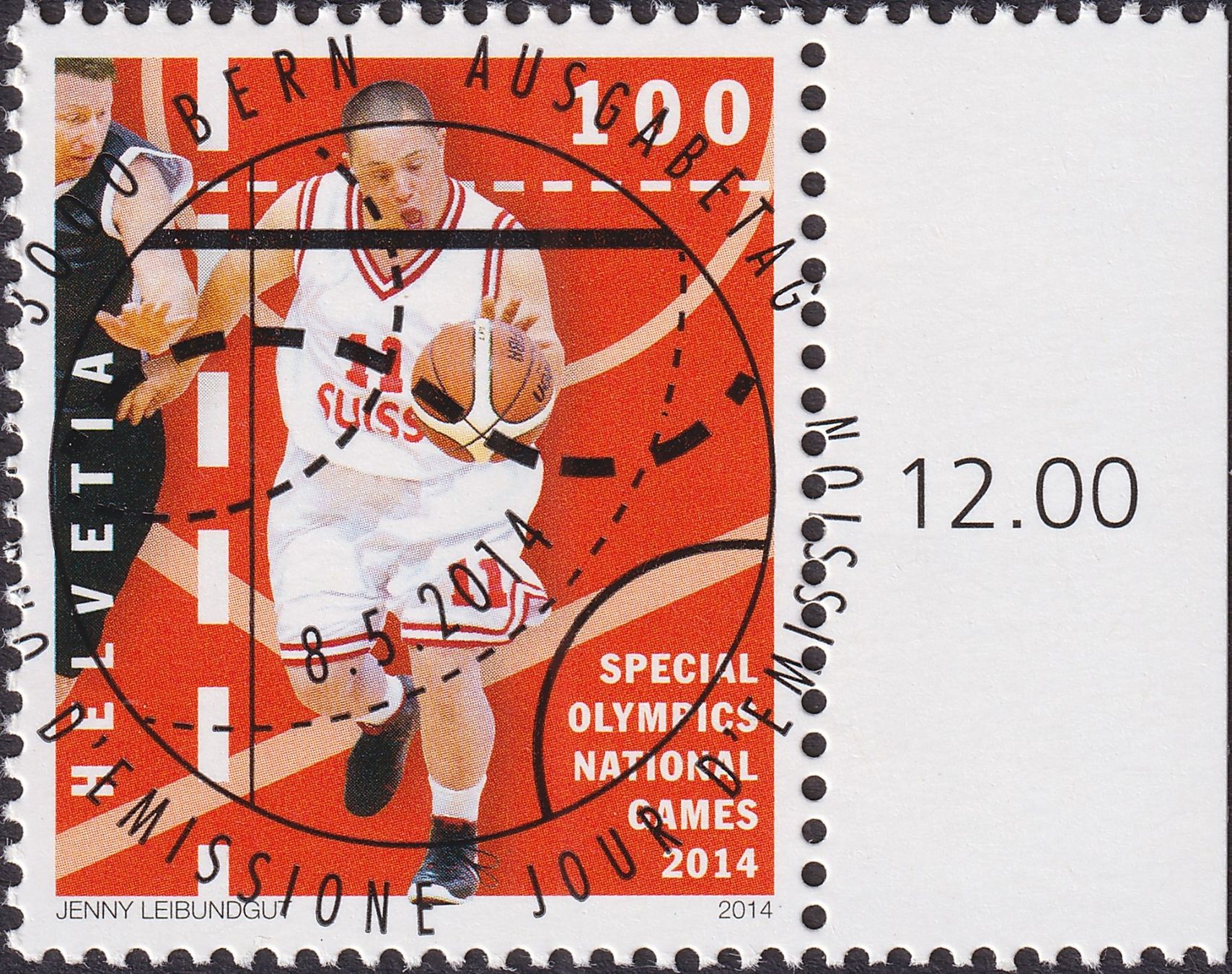 Tous les timbres: 2014, Nr.1511 "special Olympics" mit ET-Voll-Stempel +TAB – D'occasion à Sursee par Luzernerraute