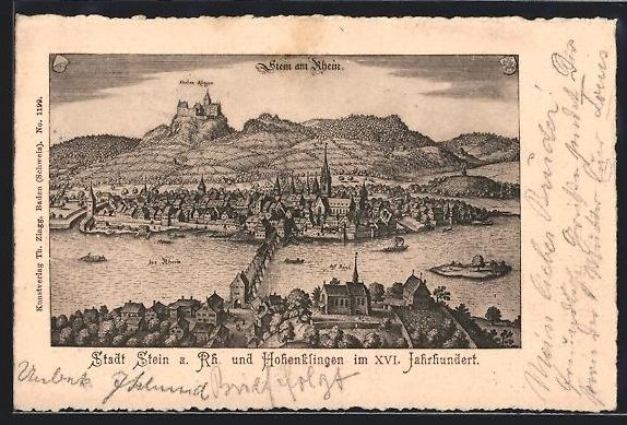 Cartoline postali: Litho Stein a. Rh., Teilansicht und Schl – Usato da Berlin venduto da bartko-reher