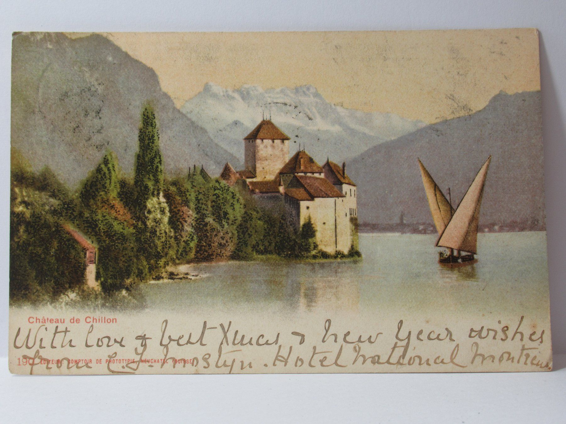 Cartoline postali: Château de Chillon 1902 – Usato da Grenchen venduto da Bluemchen1900