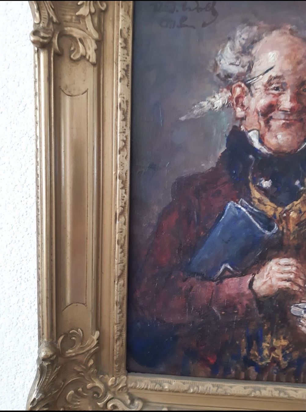 Dipinti: antikes Ölgemälde "Der Aktuar" Rudolf Wolf – Usato da Basel venduto da PAUL_ART 3