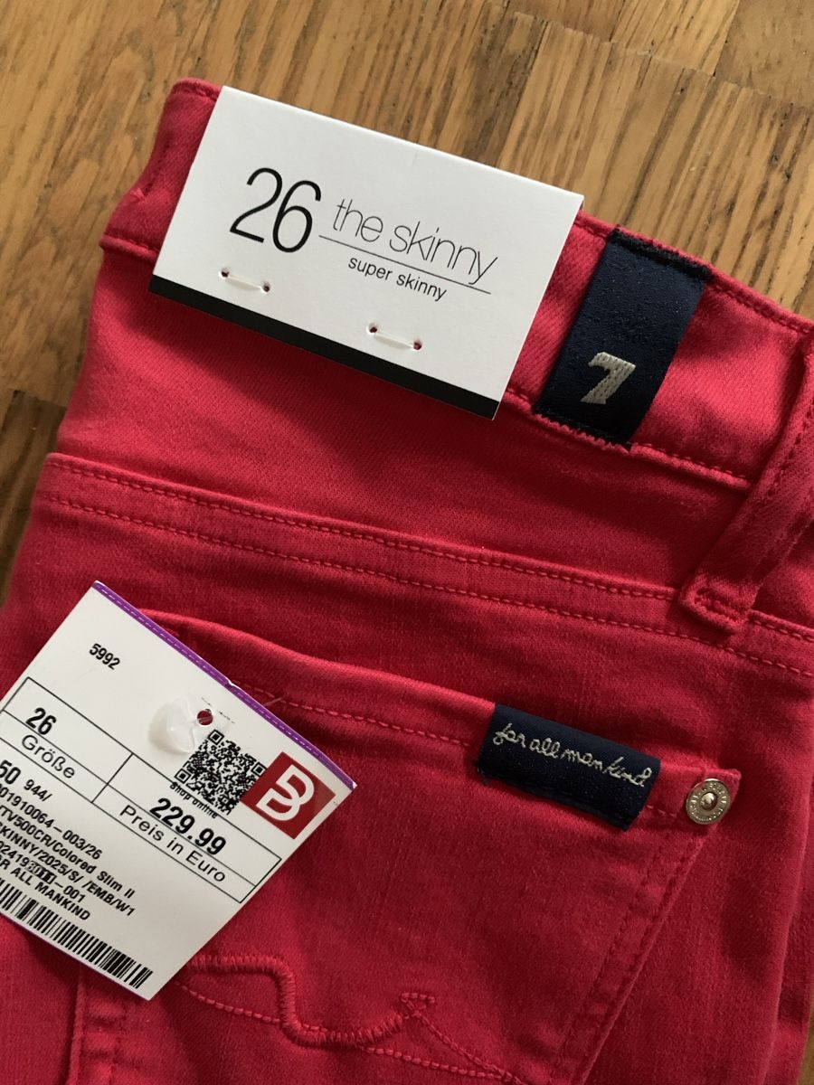 Camicette: Roter jeans neue for all mankind – Nuovo e nell'imballaggio originale da Zürich venduto da Nikuska32
