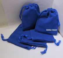 NEUE Blaue Schmuckbeutel aus Samt je 5 Stück