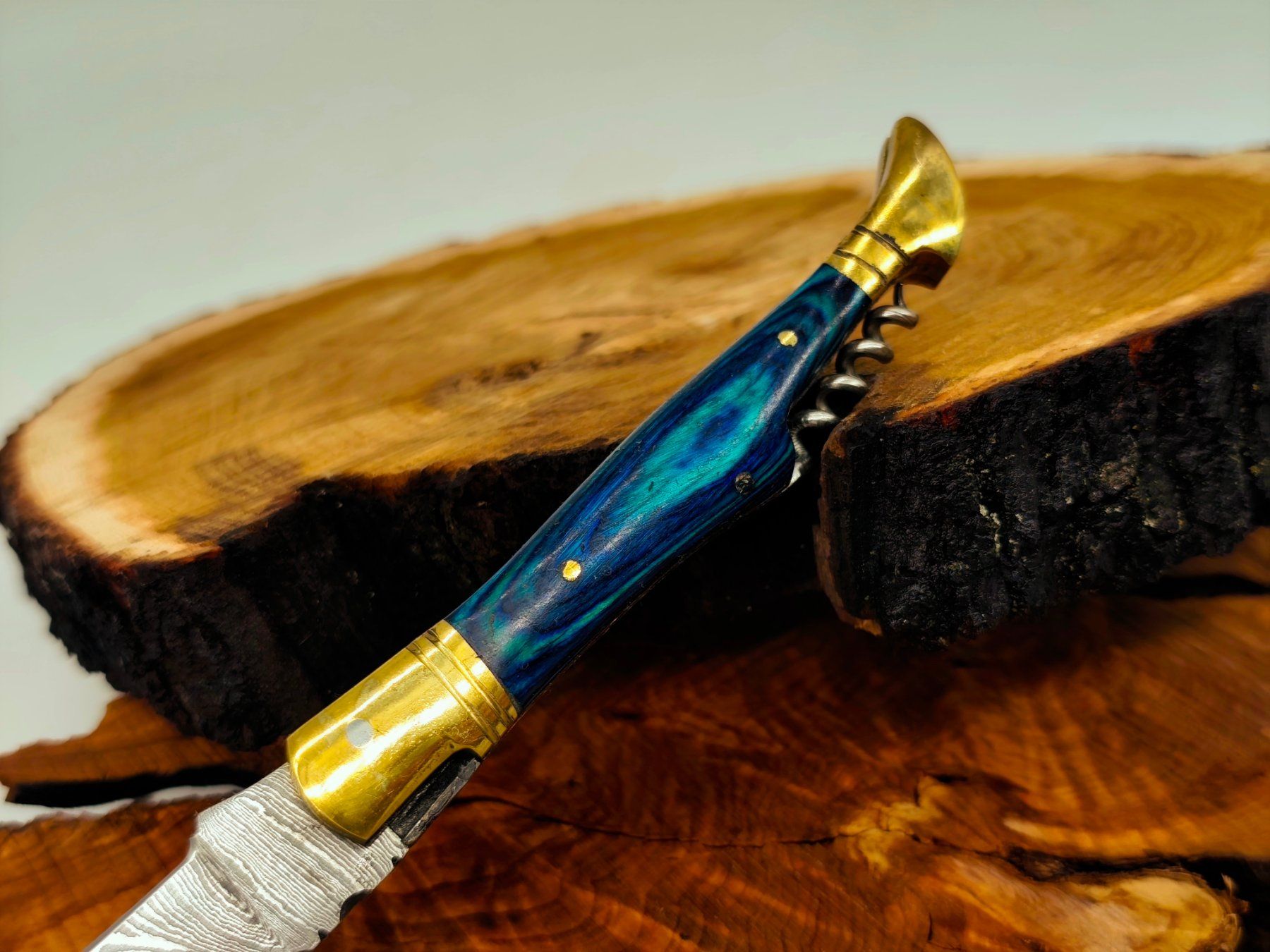 Accessori: Laguiole Damast Messer Klappmesser echtes Damastmesser – Nuovo e nell'imballaggio originale da Arlesheim venduto da Premius_1 5