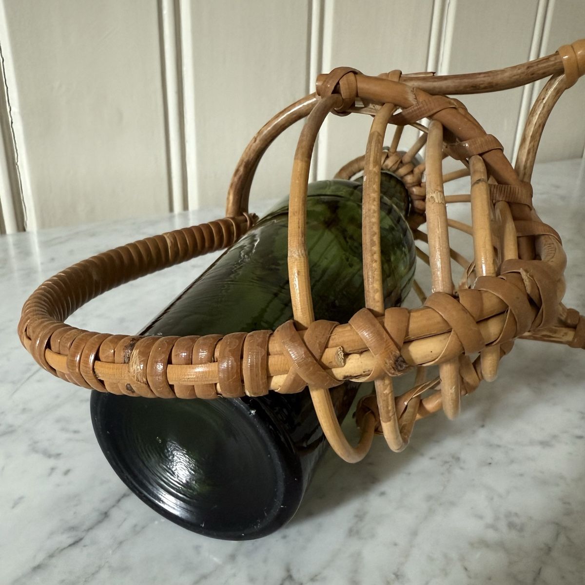 Tutte le decorazioni: Flaschenhalter Albini•Bambus-Rattan – Usato da Winterthur venduto da gutDingmint 6