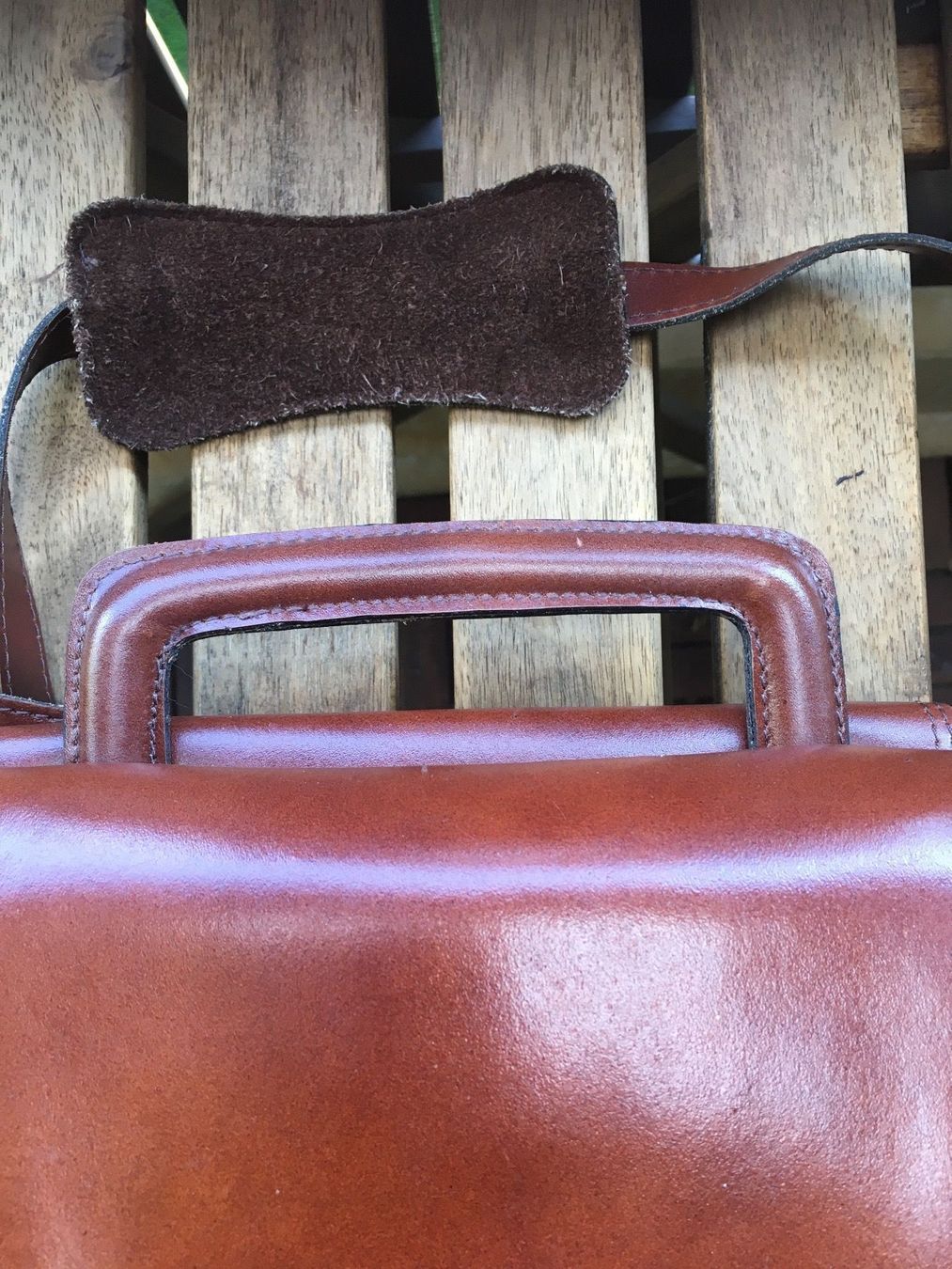 Borse: Braune Lederhandtasche – Usato da Bauma venduto da Budgerigar 5