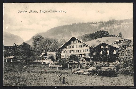 Cartes postales: AK Weissenburg, Bergli, Pension Müller – D'occasion à Berlin par bartko-reher
