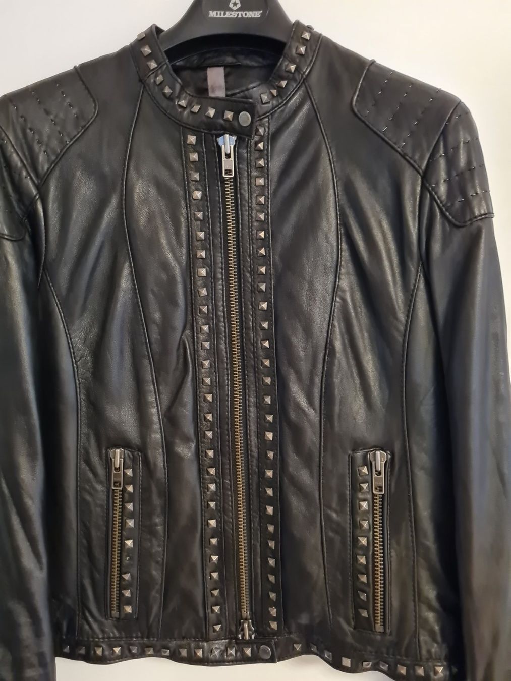Giacche: LEDER BIKER JACKE MILESTONE GR.M – Usato da Steg im Tösstal venduto da goldlionfree 2
