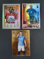 Fussballkarten Haaland Golden Edge Edition und 2 andere