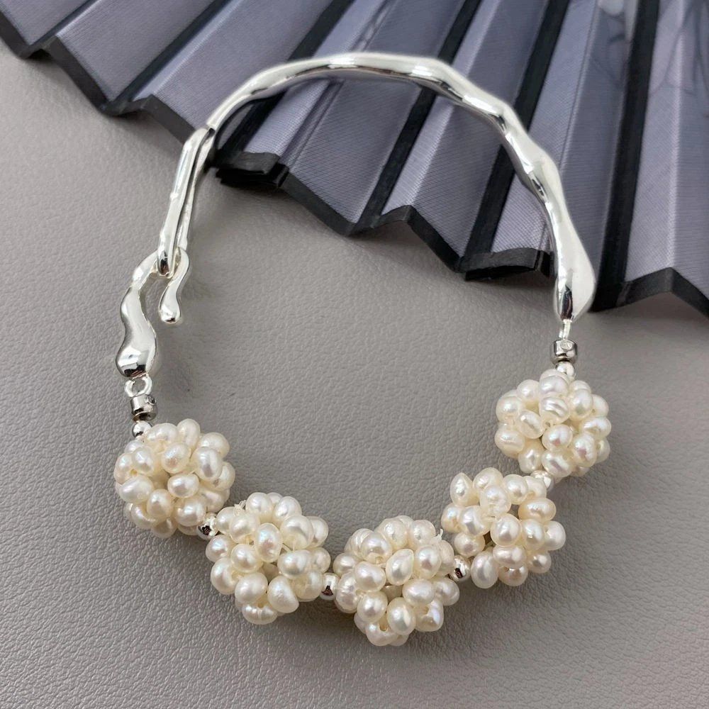 Bracciali & Braccialetti: Lua Blumen weiss Perlen Armband Echt Bracelet rigide Perle – Nuovo (secondo la descrizione) da Prilly venduto da ilyria73