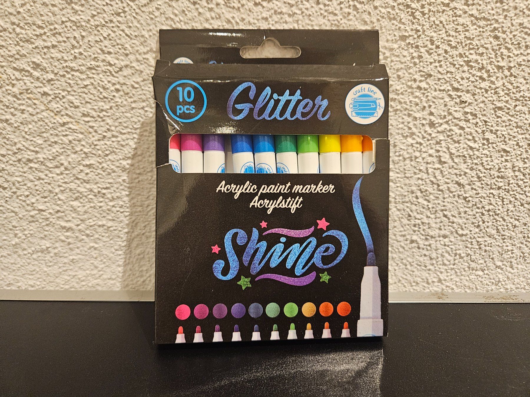 Stifte & Marker: Neu - Glitter Acrylstifte – Neu und originalverpackt aus Dagmersellen von Jarsetz_Restposten
