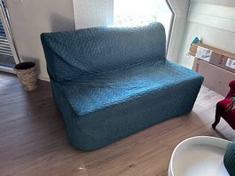 Canapé 2 places convertible IKEA Lycksele bleu