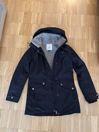 Regen / Winter Jacke Sherpa schwarz