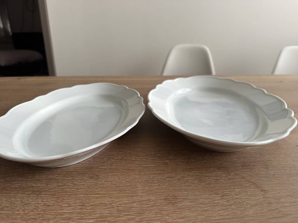 Hutschenreuther Piatti di portata: HUTSCHENREUTHER 2 Servierteller oval weiss – Usato da Zürich venduto da mar_22hb 2