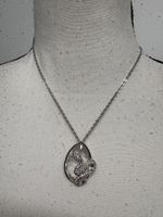 Swarovski Schlangen Halskette mit Kristall, Silber