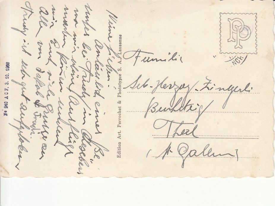 Cartoline postali: Montreux ca. 1950 – Usato da Bürglen TG venduto da StampGraf 1
