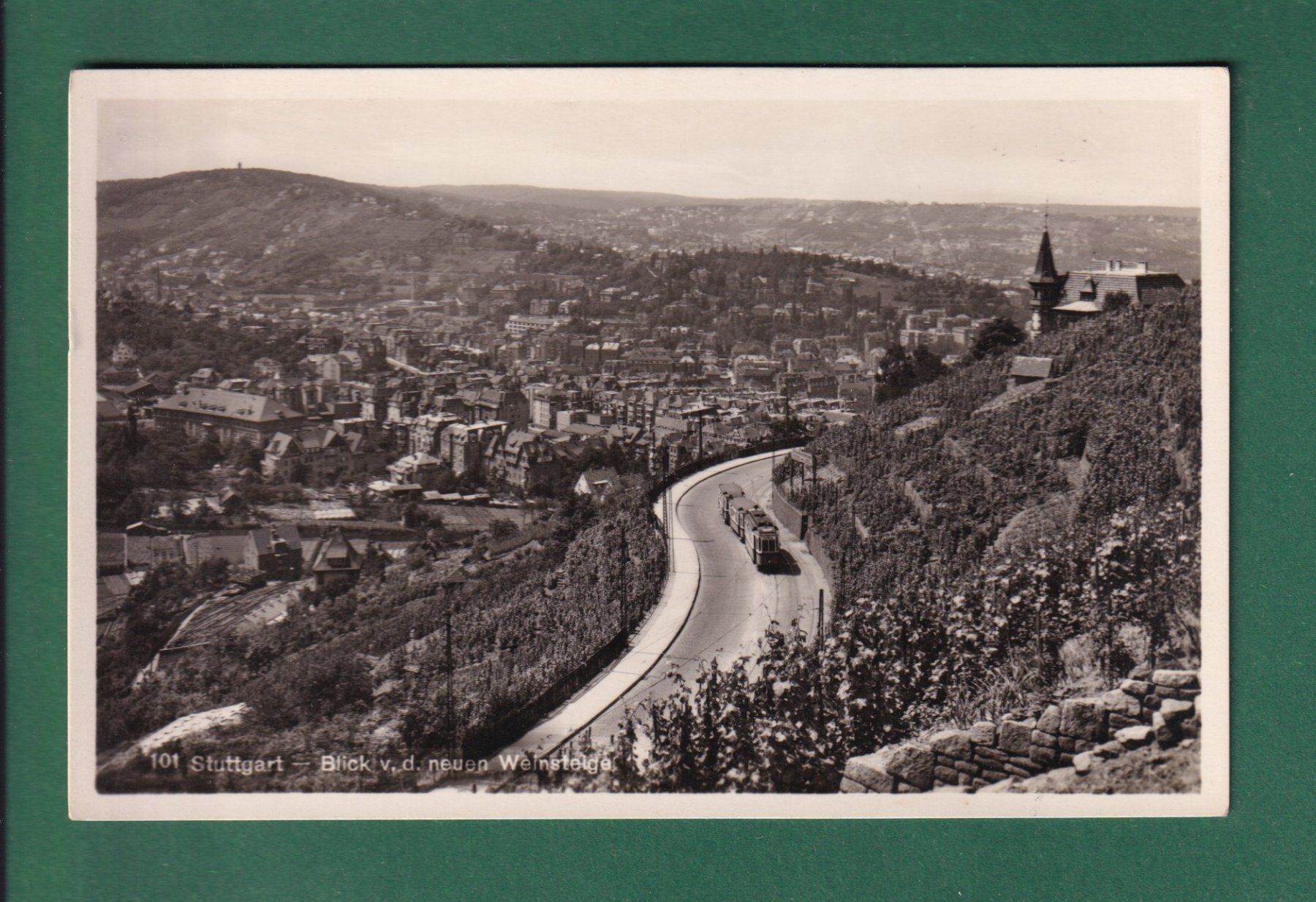 Cartoline postali: STUTTGART - Neue Weinsteige - Tram – Usato da Pully venduto da nicecards-shop