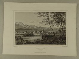 SOLOTHURN TOTALANSICHT, STAHLSTICH NACH ROHBOCK 1870