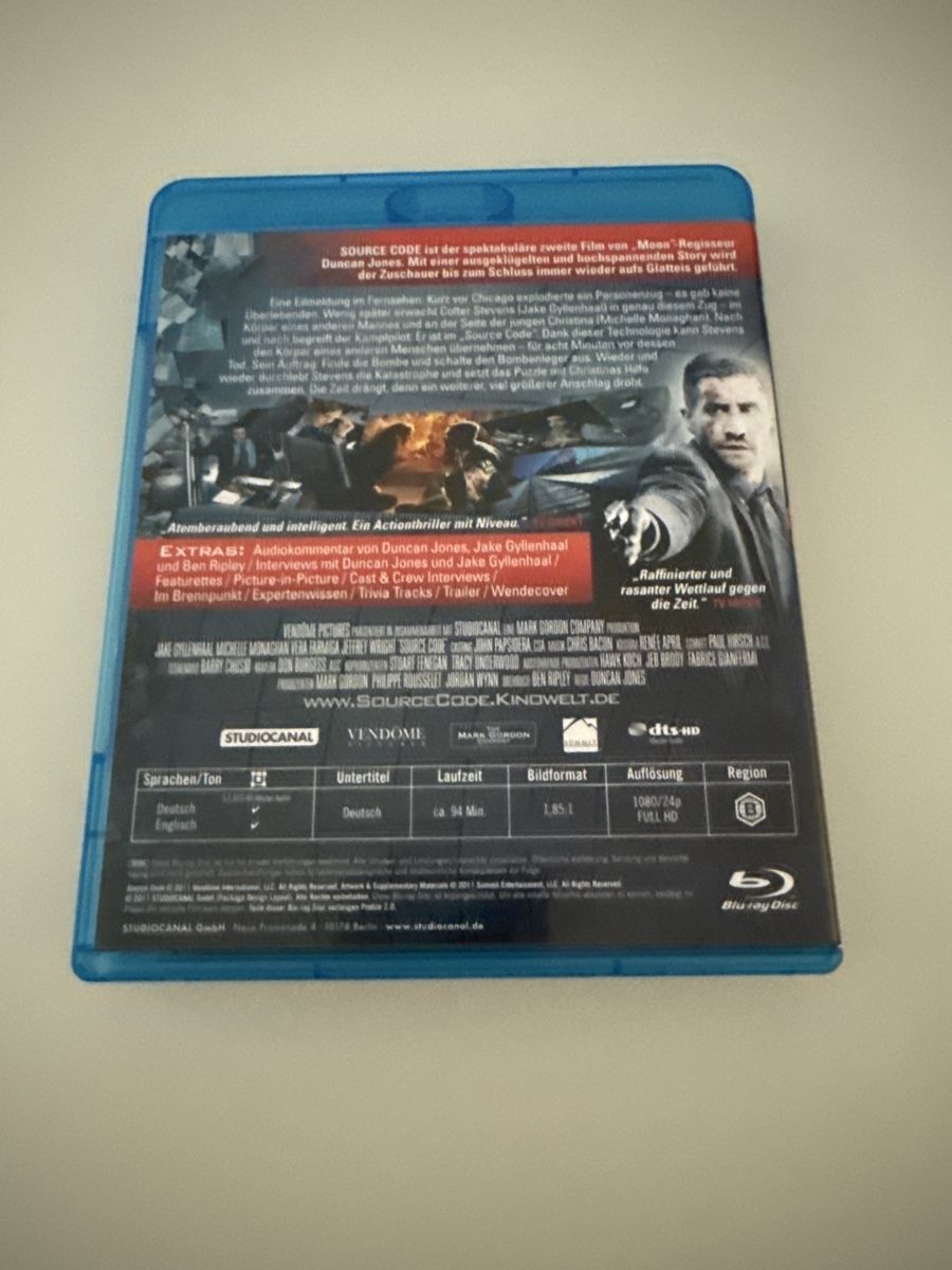 Tutti i DVDs: Source Code Blu-ray - Actionreicher Top-Film mit Jake Gyllen – Usato da Hittnau venduto da PeterS75 1