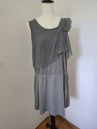 Bimba & Lola Minikleid Gr. M – Grau Seide Materialmix 