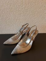Dune London Brautschuh in Gold mit Glitzersteinen