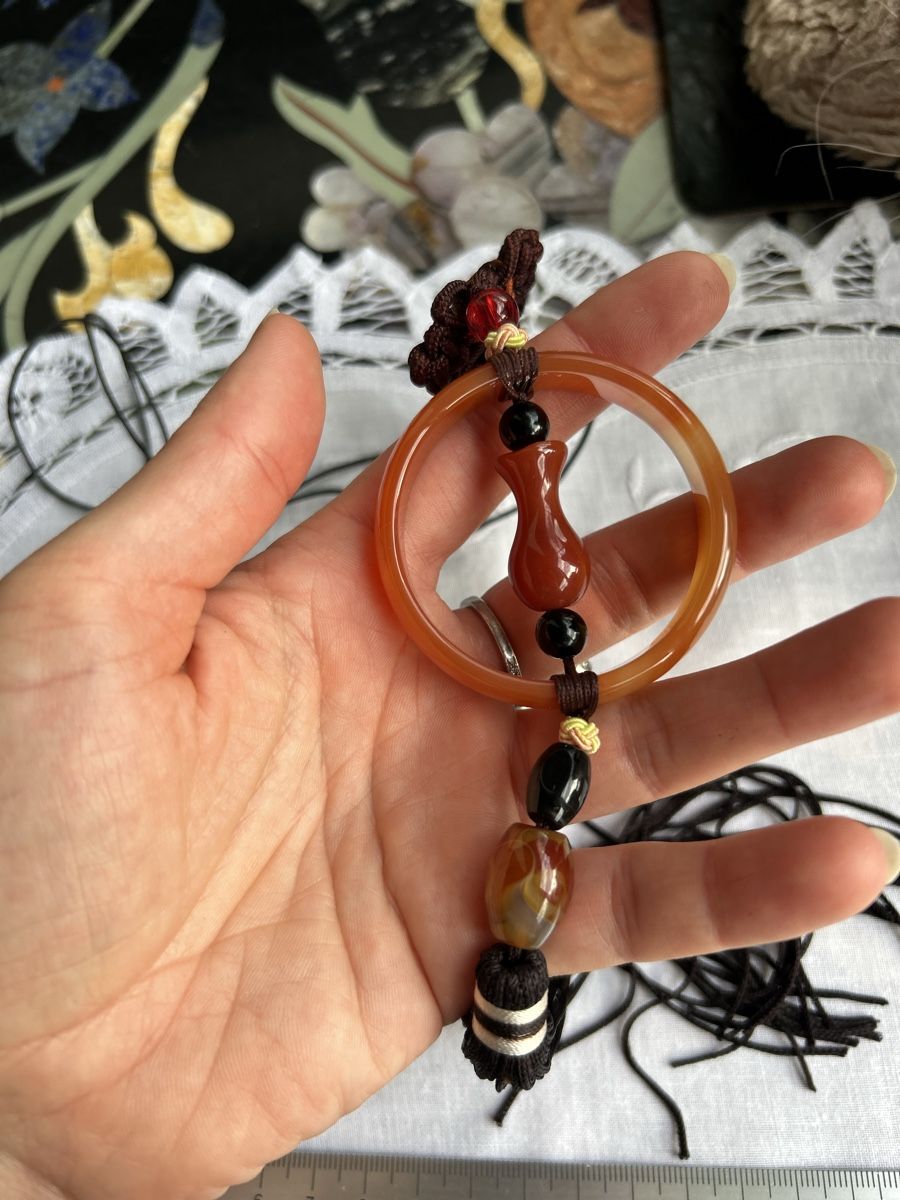 Catenine: Aparte Kette mit Karneol und Achat – Nuovo (secondo la descrizione) da Birsfelden venduto da Exclusivity
