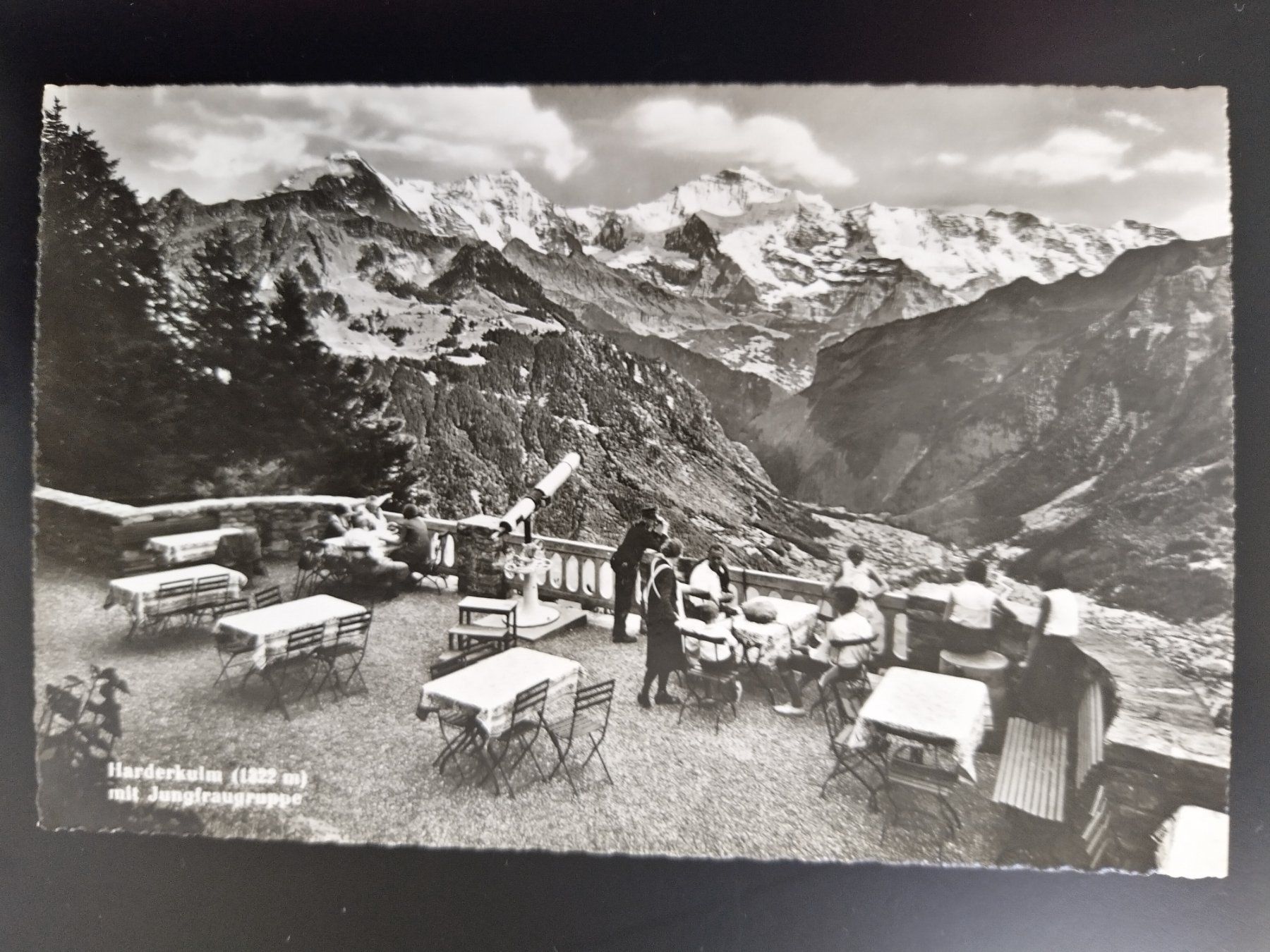 Cartoline postali: Münzfernrohr, Harderkulm Interlaken, dat. 1946 – Usato da Ohmstal venduto da Lebensfreude05