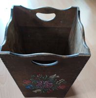 Vintage Wooden container with Floral Design