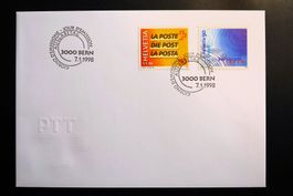 1998 FDC Sondermarken DIE POST und Swisscom