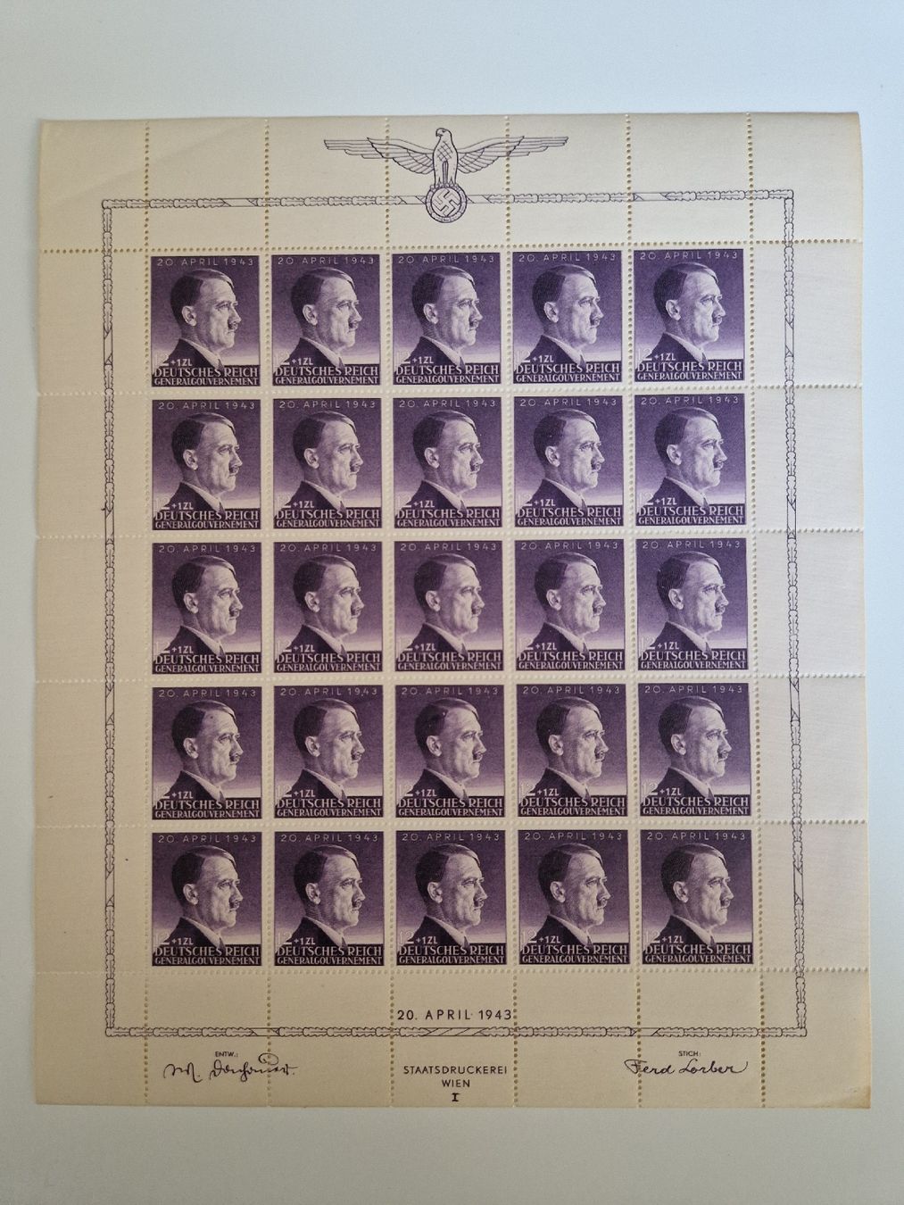 Tutti i francobolli: Deutsches Reich Adolf Hitler Bogen Briefmarken postfrisch – Nuovo (secondo la descrizione) da St. Gallen venduto da Enrico_SG