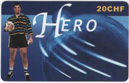 20 CHF HERO - seltene Prepaid Telefonkarte, Fussball Motiv