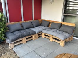 Palettensofa L-Form 2.20m x 2.60m