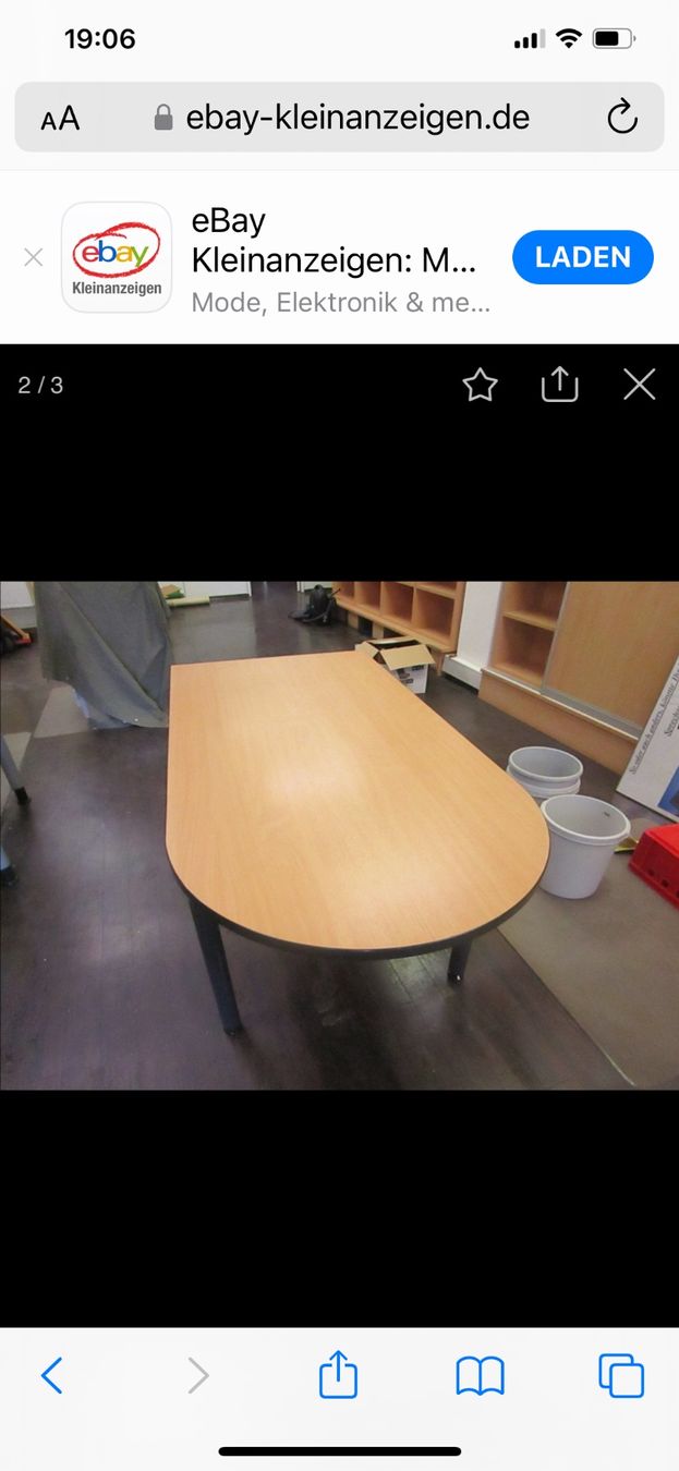 Tables: Halbrunder Tisch weiss – D'occasion à Zürich par pub_rt9x 1