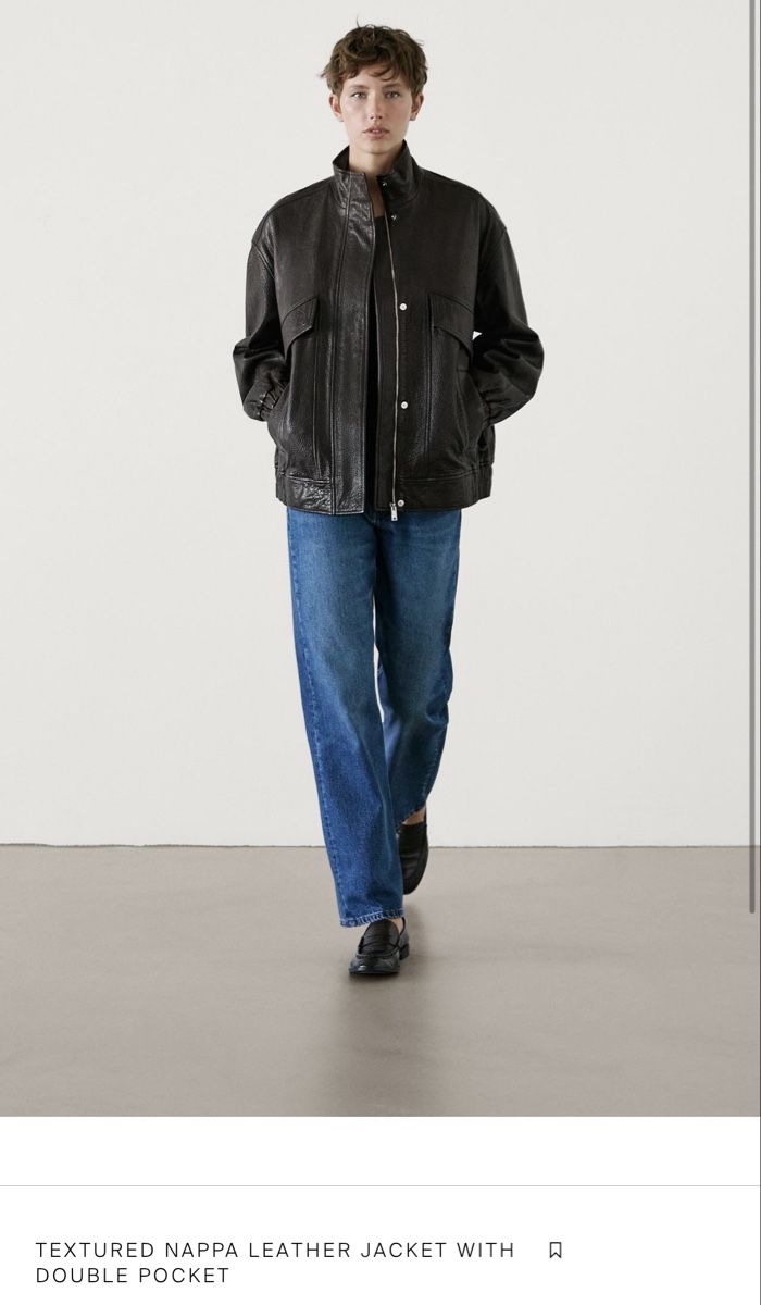 Massimo Dutti Giacche: Textured Nappa Leather Jacket – Nuovo (secondo la descrizione) da Unterseen venduto da iry_78zl 1
