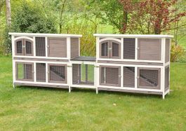 Doppel Hasenstall Kombi 280x50x104 cm