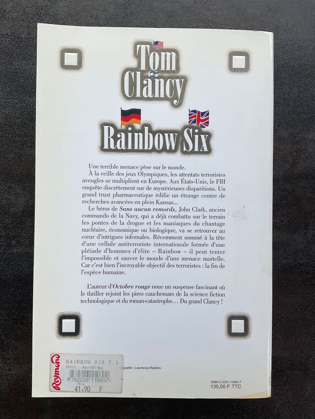 Libri: Tom Clancy Rainbow Six roman 1 – Usato da Avenches venduto da Lactobacille 1